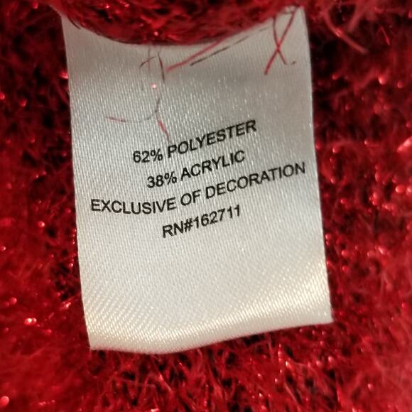 33 Degrees Women's Ugly Christmas Sweater Red White Size Large - Picture 5 of 6